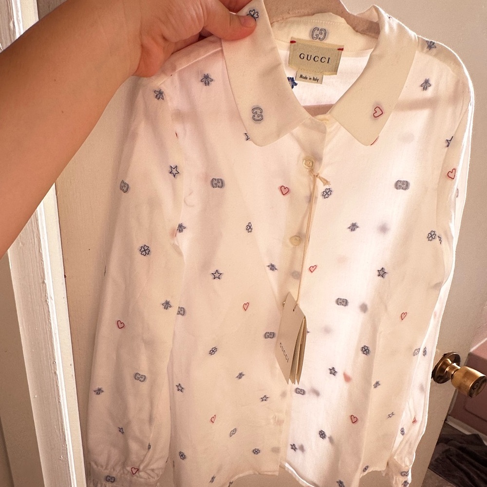 new girl's gucci kids shirt size 6